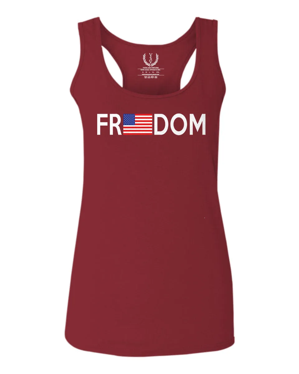 Freedom Grunt Proud American Flag Military Armour US USA  women's Tank Top sleeveless Racerback