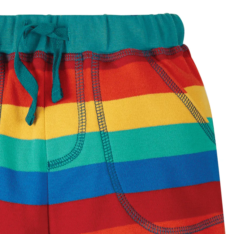 Frugi Little Stripy Shorts - Rainbow Stripe