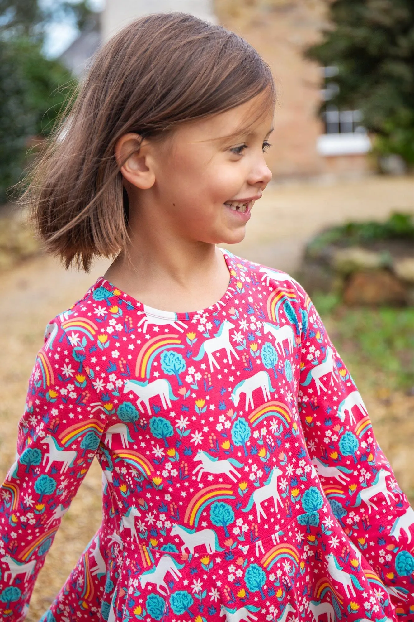 Frugi Sofia Skater Dress 500028A4wdhr Wild Horses