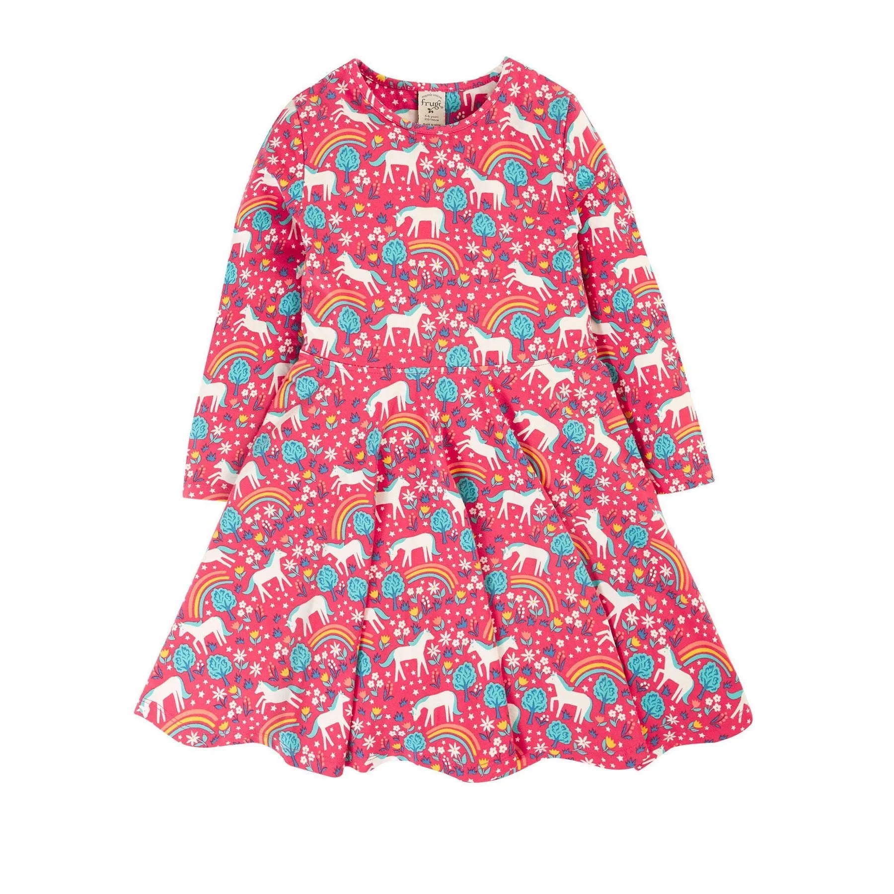 Frugi Sofia Skater Dress 500028A4wdhr Wild Horses