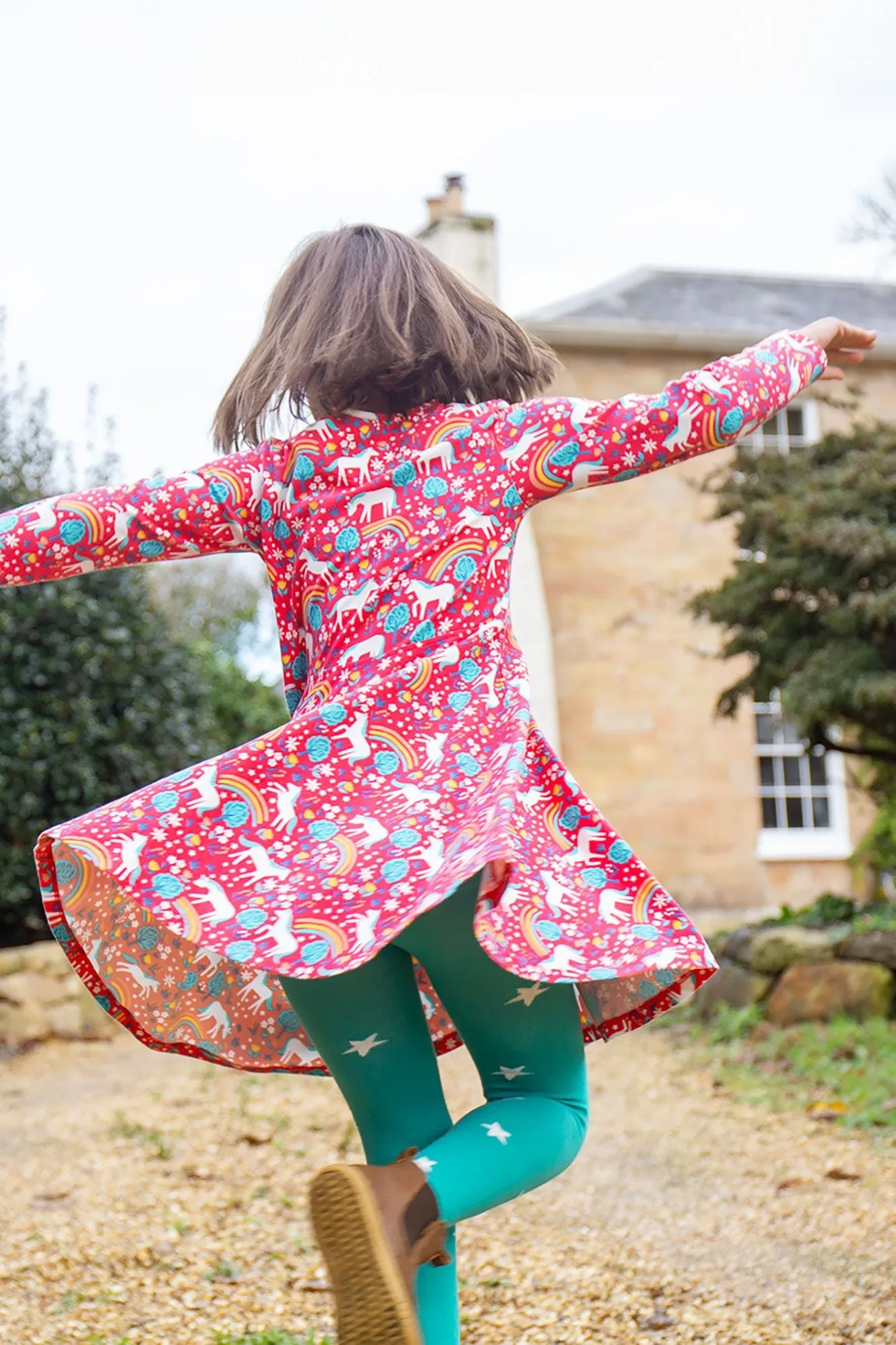 Frugi Sofia Skater Dress 500028A4wdhr Wild Horses