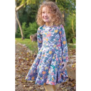 Frugi Sofia Skater Dress Rainforest Friends