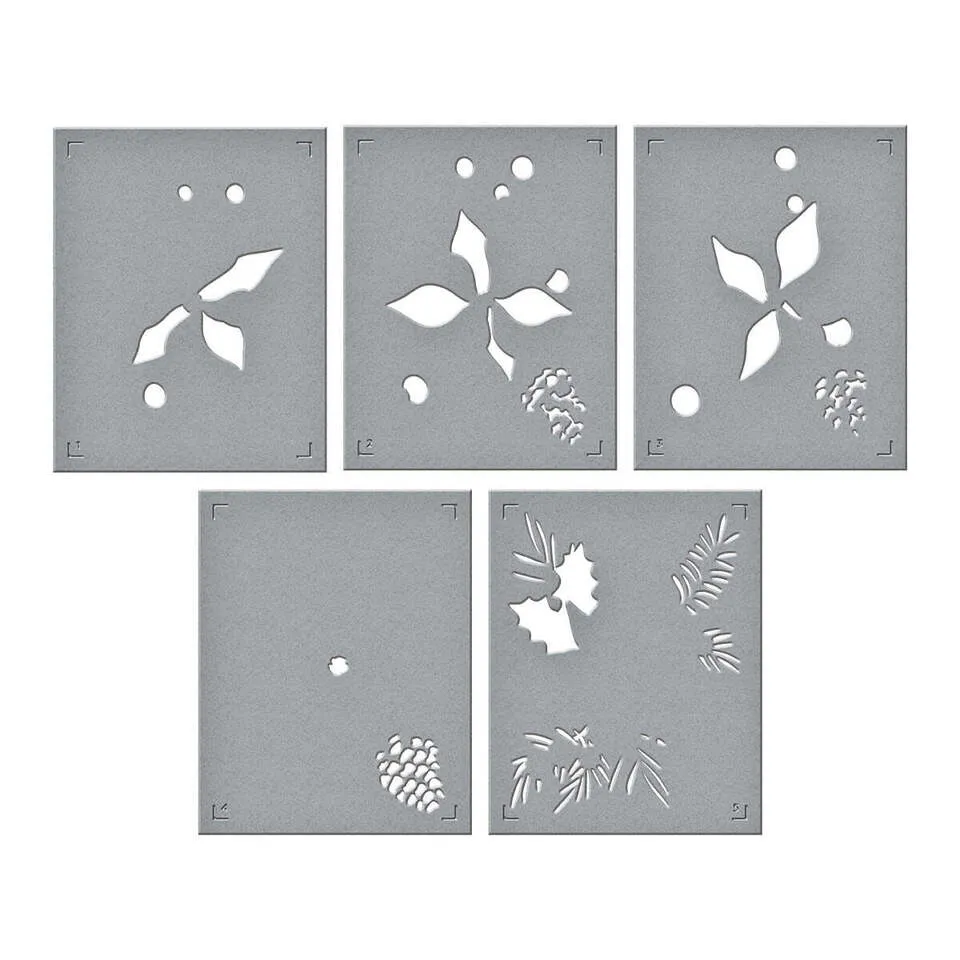 Full Bloom Poinsettia Die and Stencil Bundle Glimmer Hot Foil Plates
