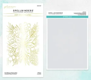 Full Bloom Poinsettia Die and Stencil Bundle Glimmer Hot Foil Plates