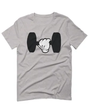 Funny Cool Workout weigths Lift Cartoon Glove Dumbells Dumbell For men T Shirt