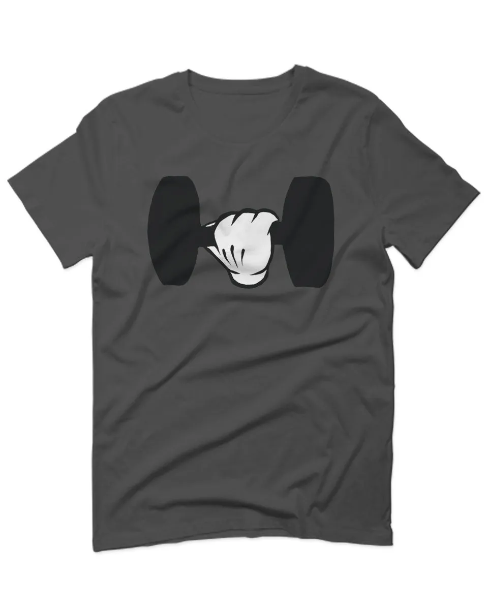Funny Cool Workout weigths Lift Cartoon Glove Dumbells Dumbell For men T Shirt