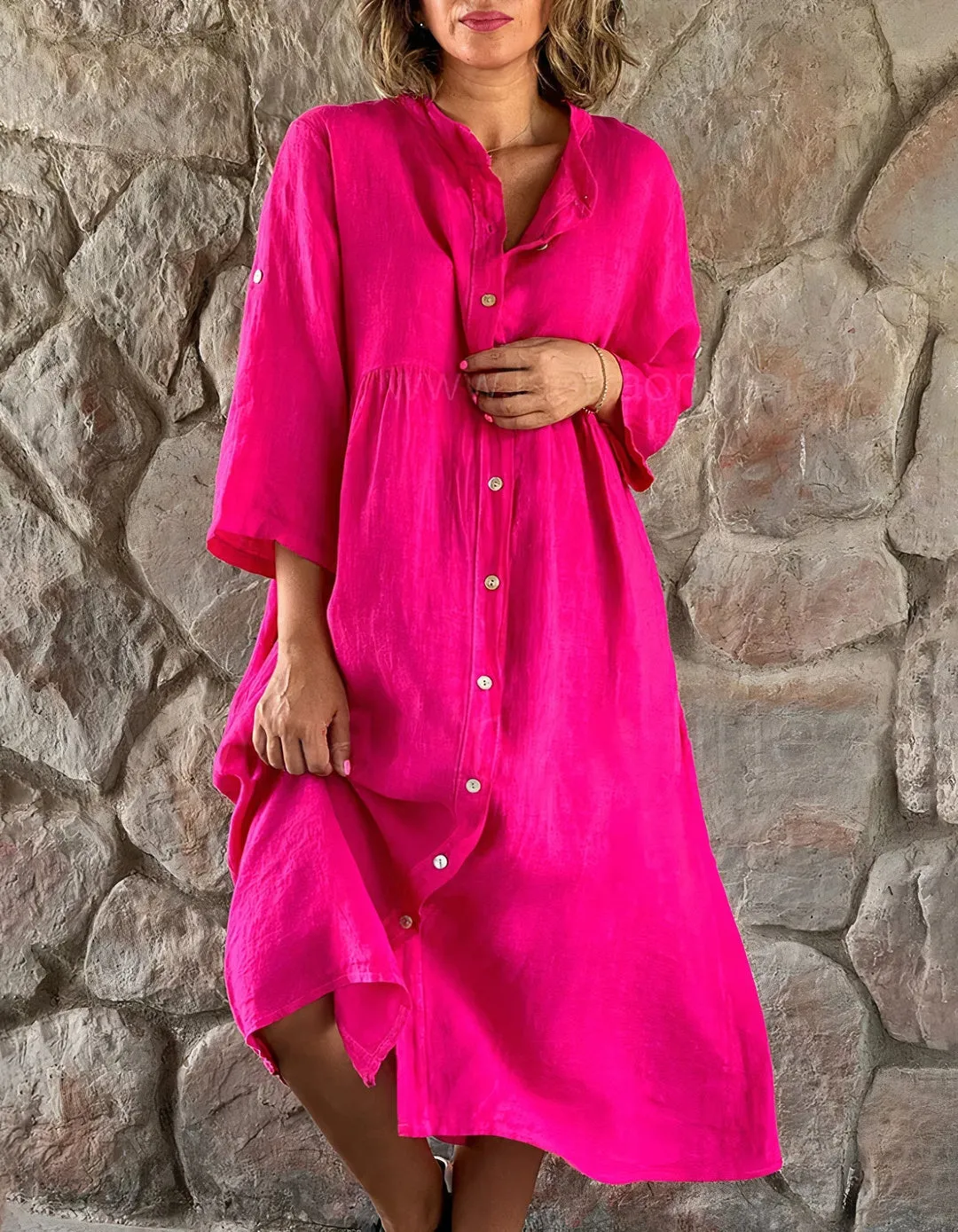 Gabriela® | Breathable Cotton And Linen Beach Dress