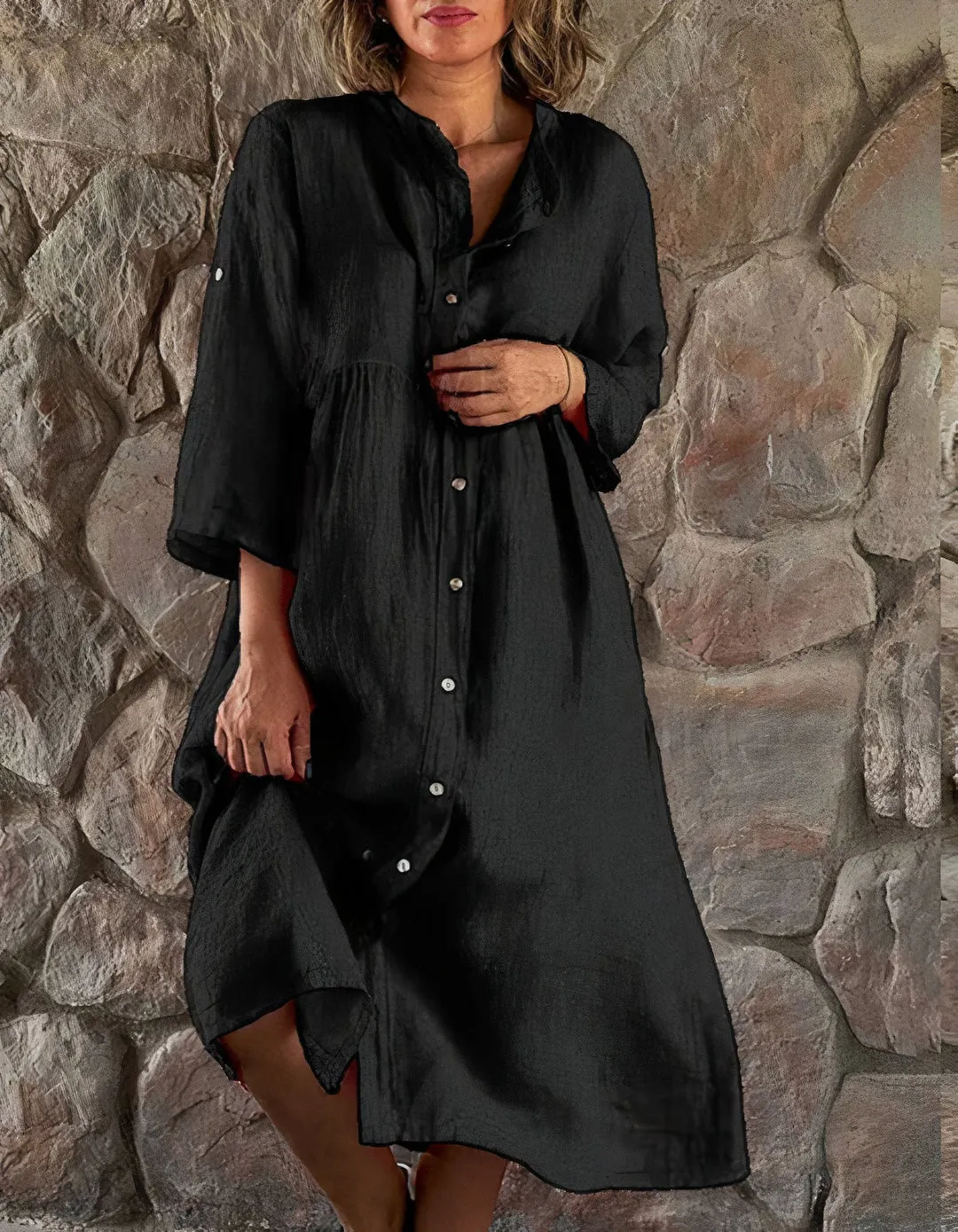Gabriela® | Breathable Cotton And Linen Beach Dress
