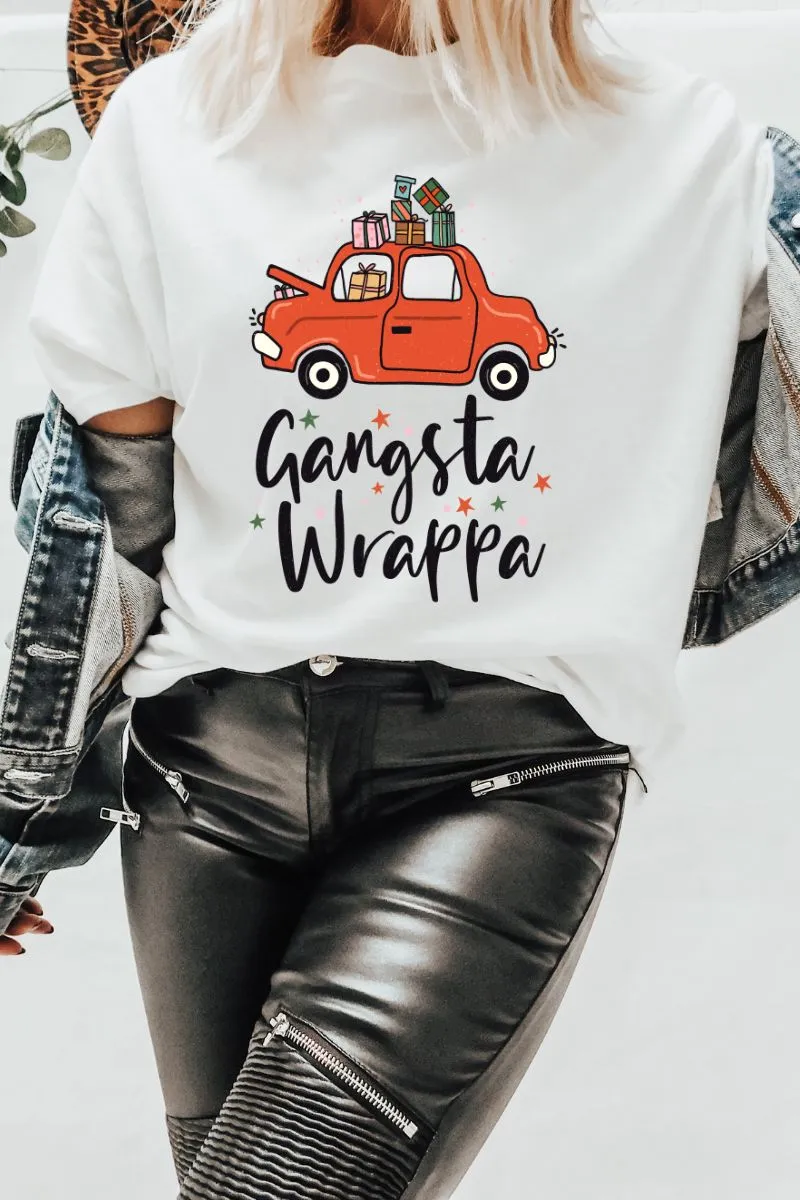Gangsta Wrappa - Christmas Retro Tee