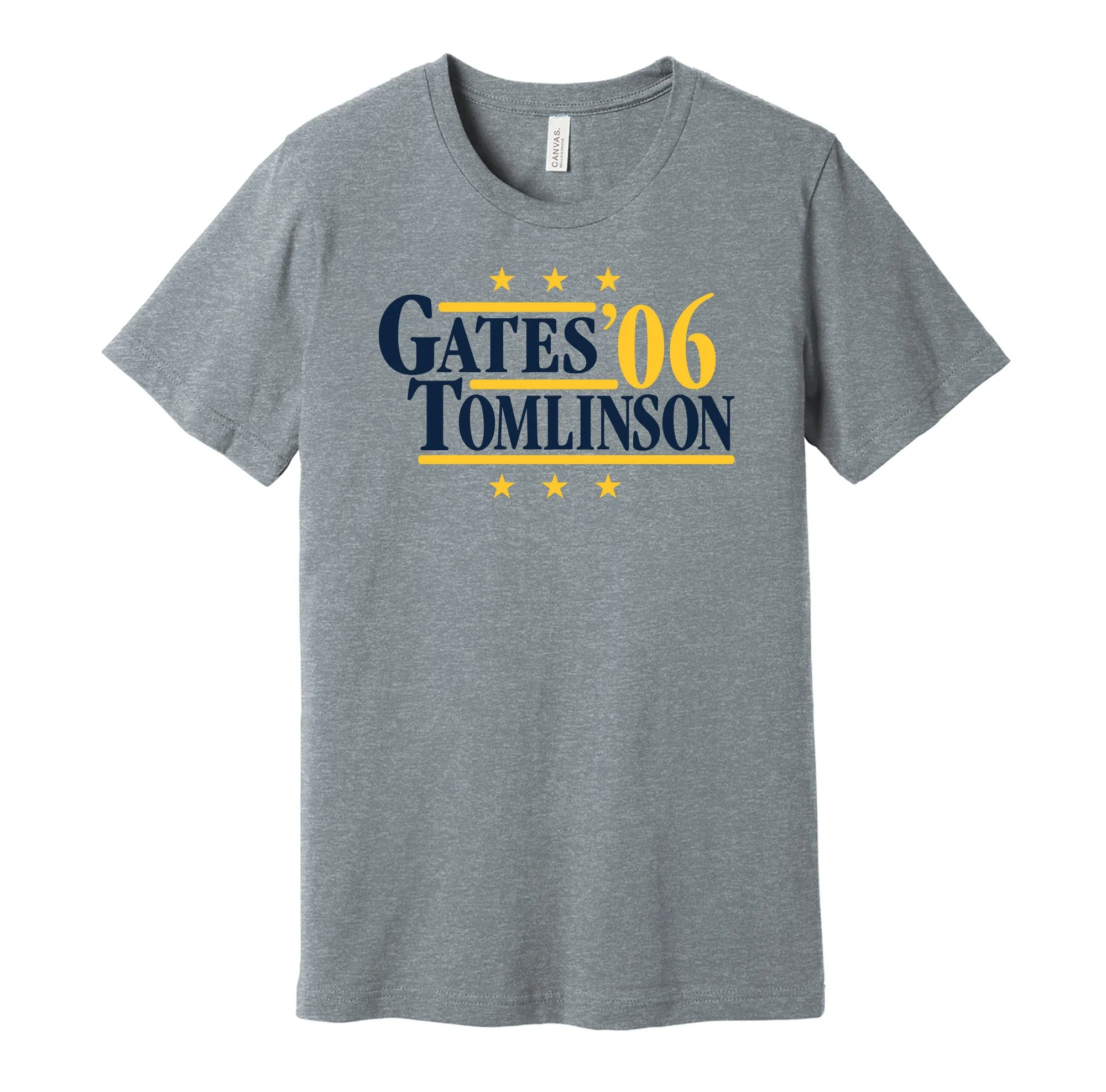 Gates & Tomlinson '06 - San Diego Football Legends Political Campaign Parody T-Shirt - Hyper Than Hype Shirts
