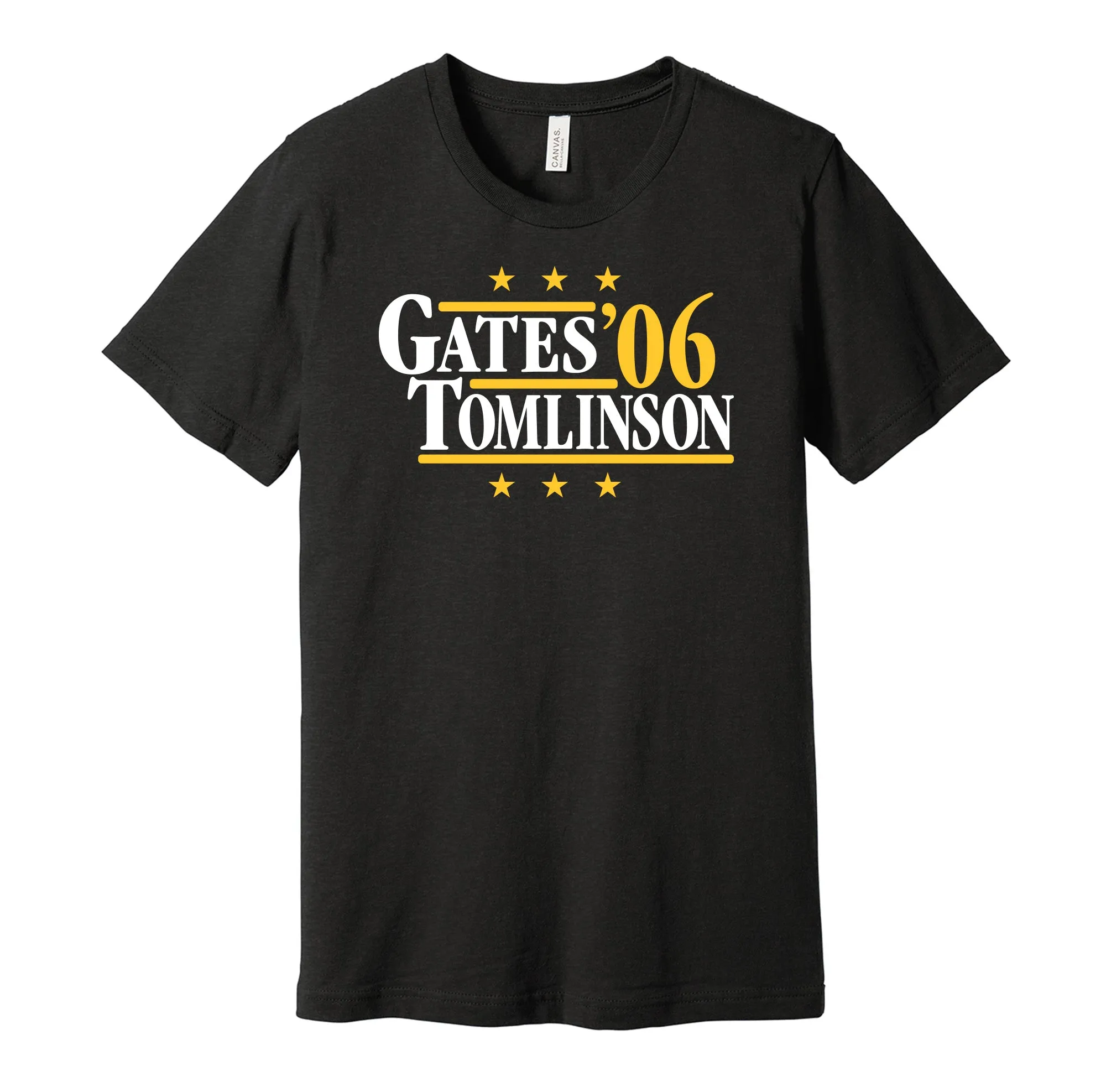 Gates & Tomlinson '06 - San Diego Football Legends Political Campaign Parody T-Shirt - Hyper Than Hype Shirts