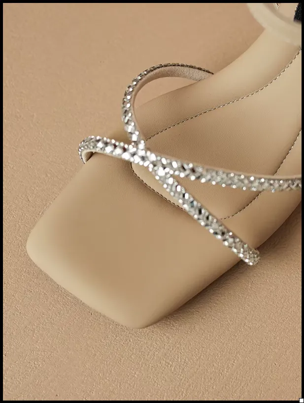 Geneva Leather Square Toe Sandals