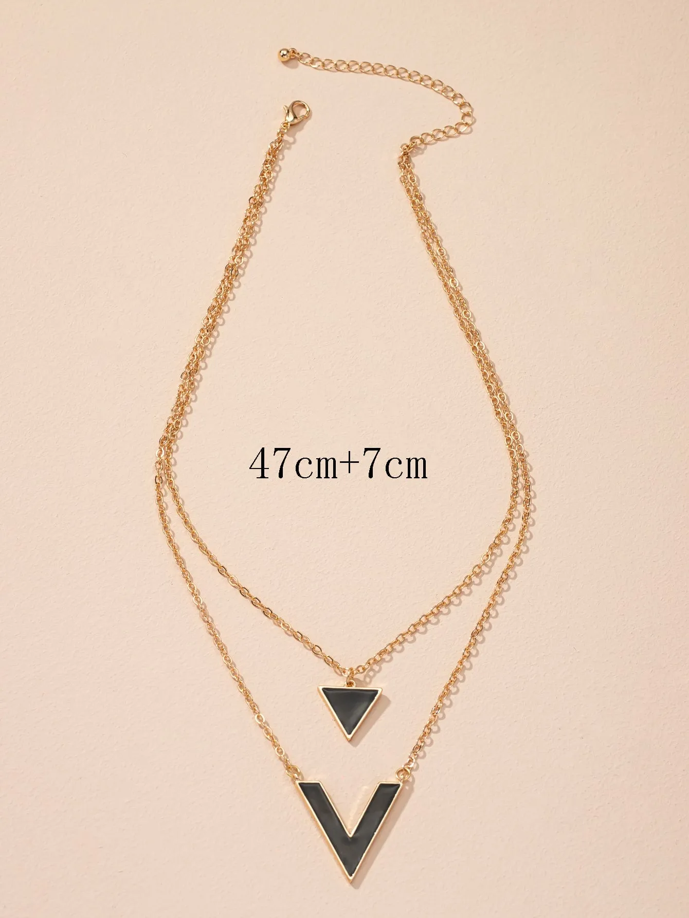 Geo Charm Layered Necklace - Gold