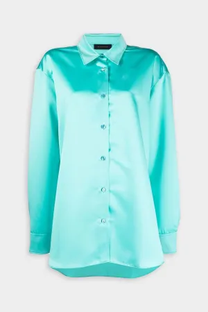 Georgiana Oversized Shirt in Tiffany