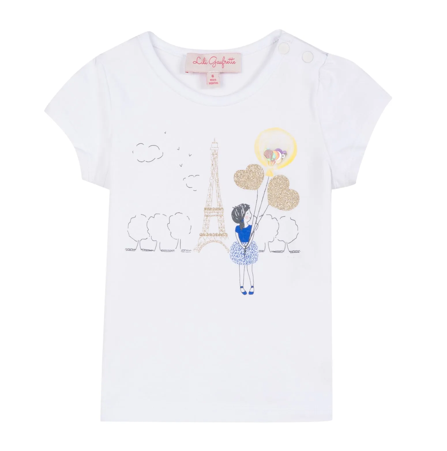 Girls Eiffel Balloons T-Shirt