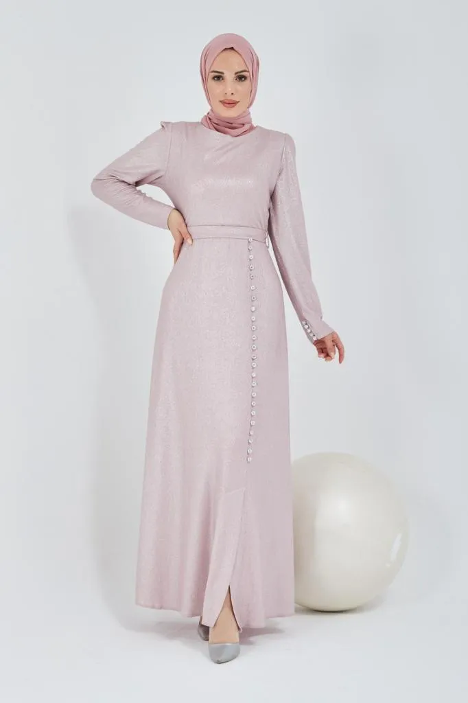 Glam Pearl Dress - Mink
