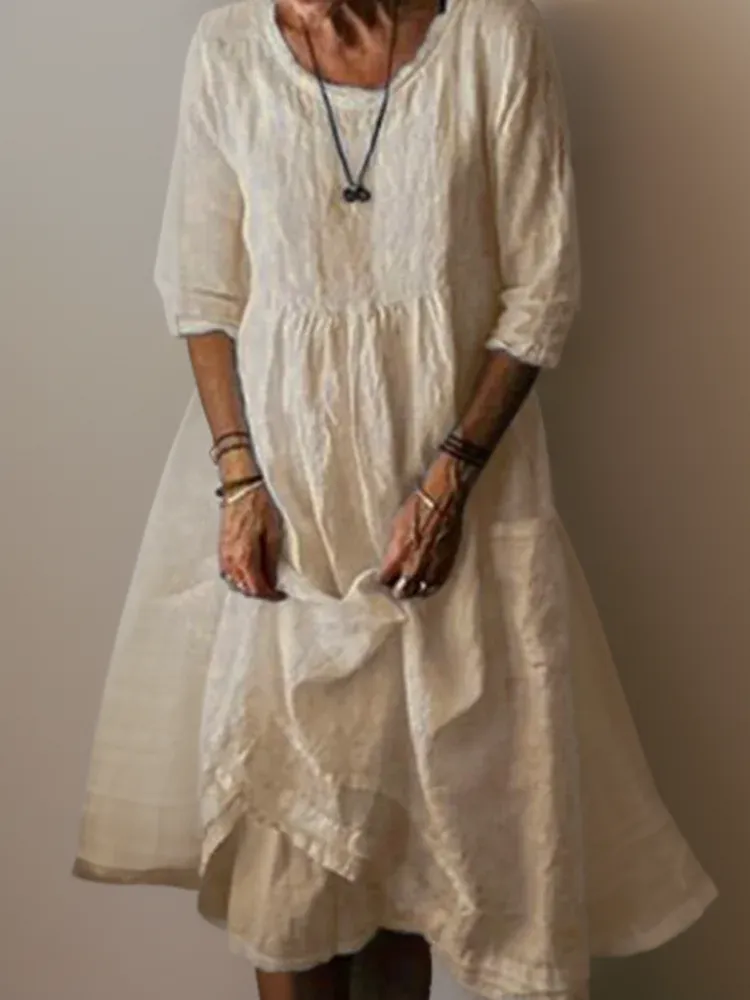 Gloria® | Maxi dress with a loose crew neck
