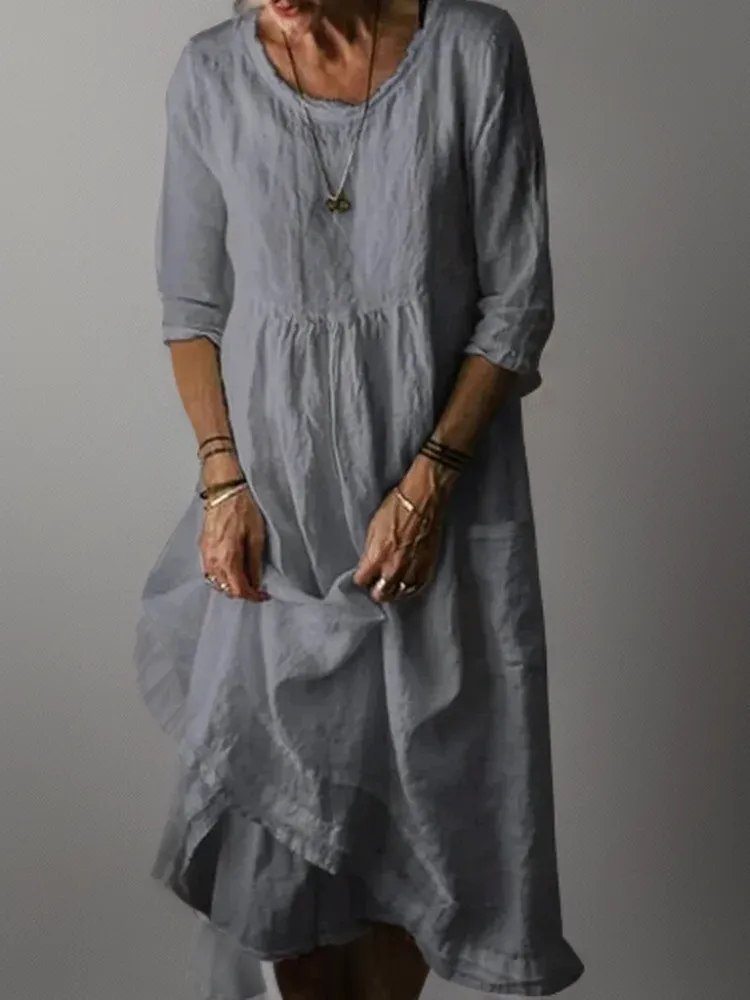 Gloria® | Maxi dress with a loose crew neck