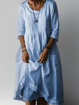 Gloria® | Maxi dress with a loose crew neck