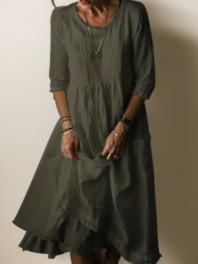 Gloria® | Maxi dress with a loose crew neck