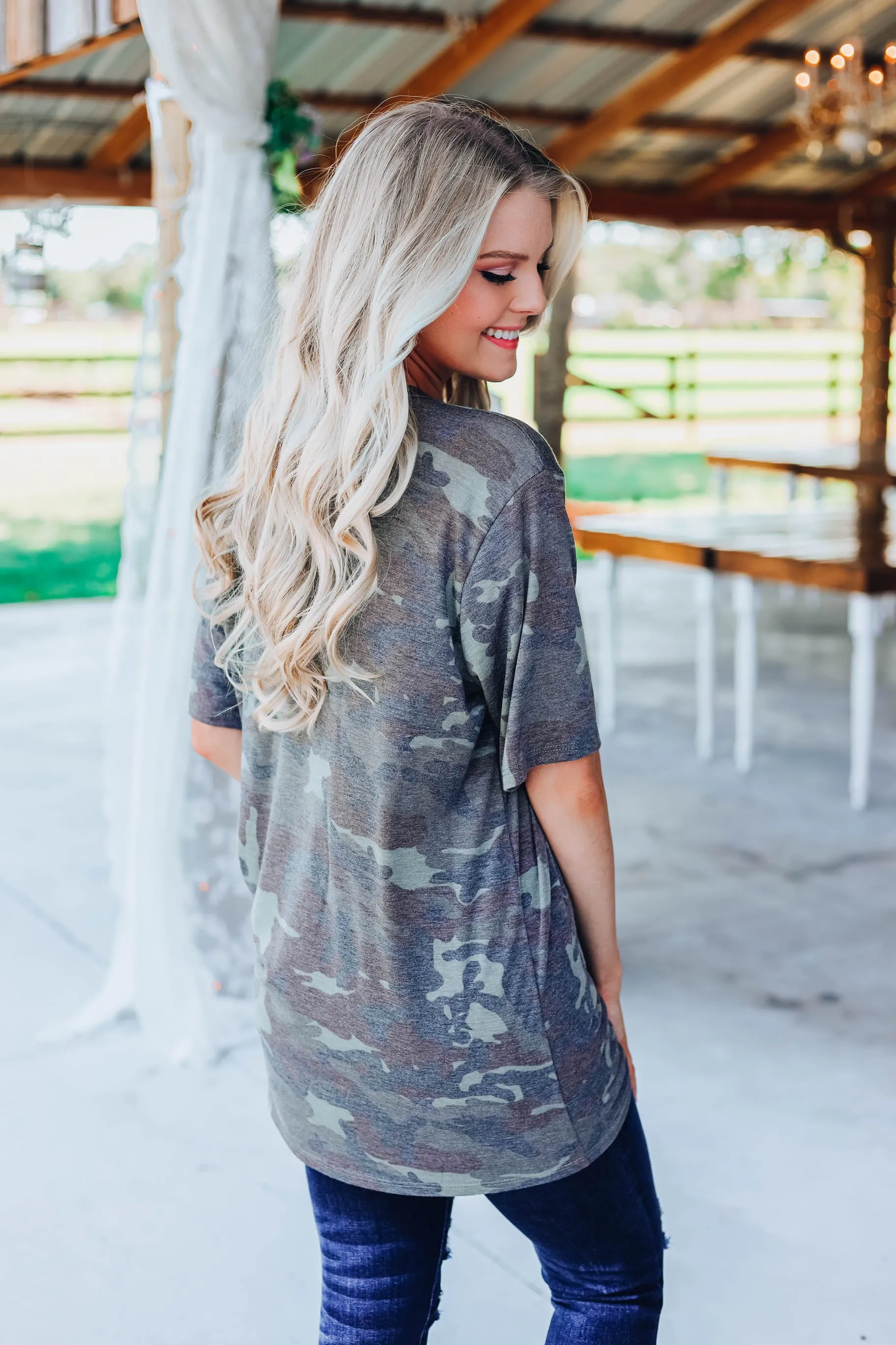 God Bless America Camo Graphic Tee