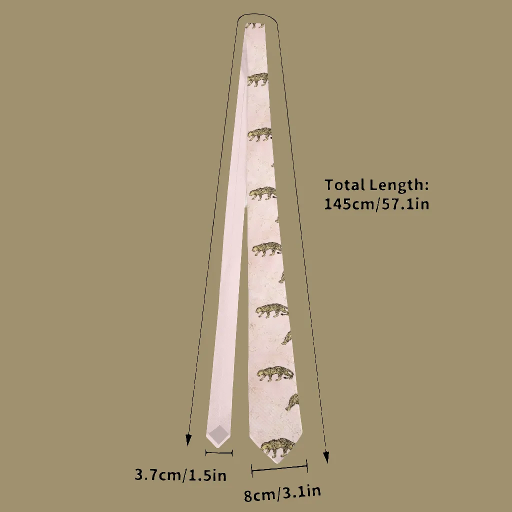 Gold Leopard Pattern Necktie