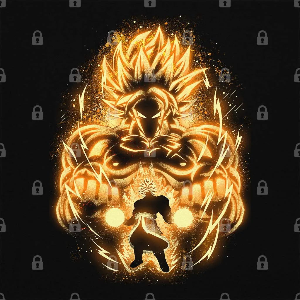 Golden Saiyan Broly Oversized T-Shirt