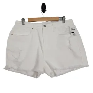 GOOD AMERICAN Good 90's Loose Fitted Waist Cropped Knees Bermuda Shorts 12/31
