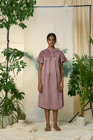 Grape Wine Eucalyptus Silk Dress