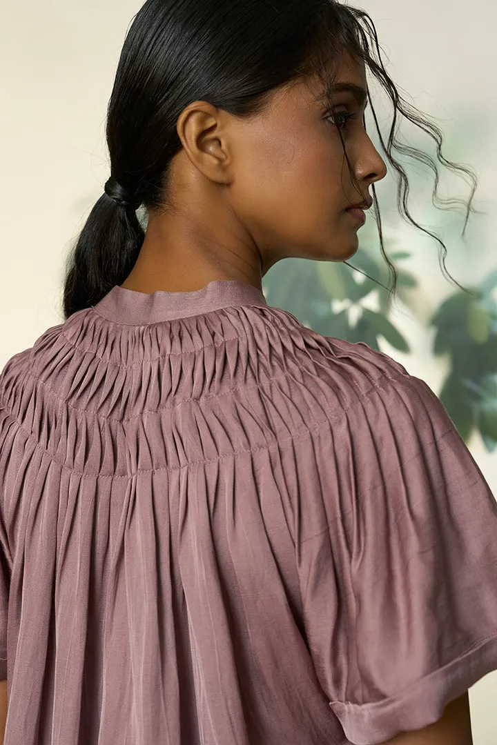 Grape Wine Eucalyptus Silk Dress