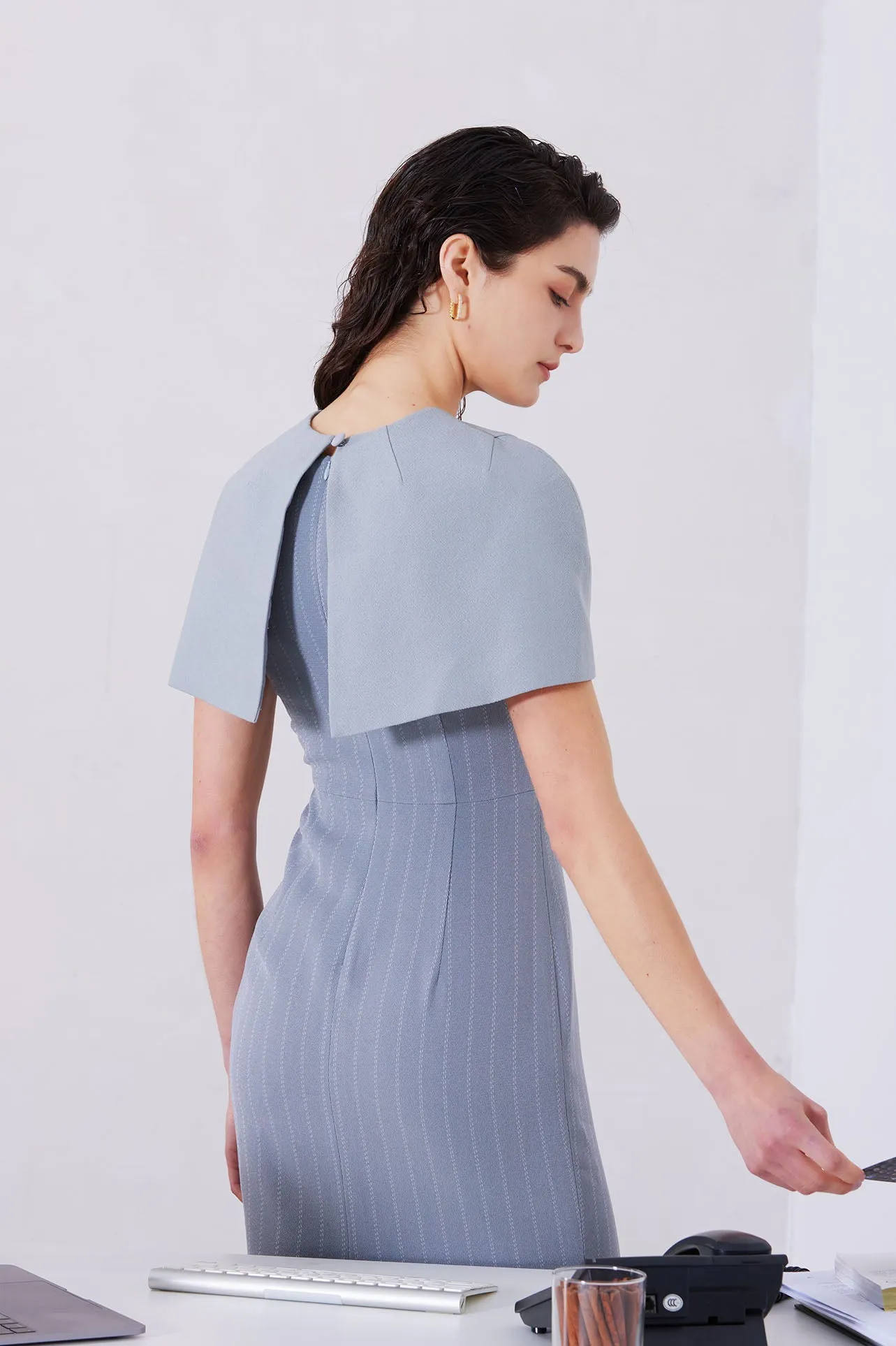 GREY STRIPED DRESS