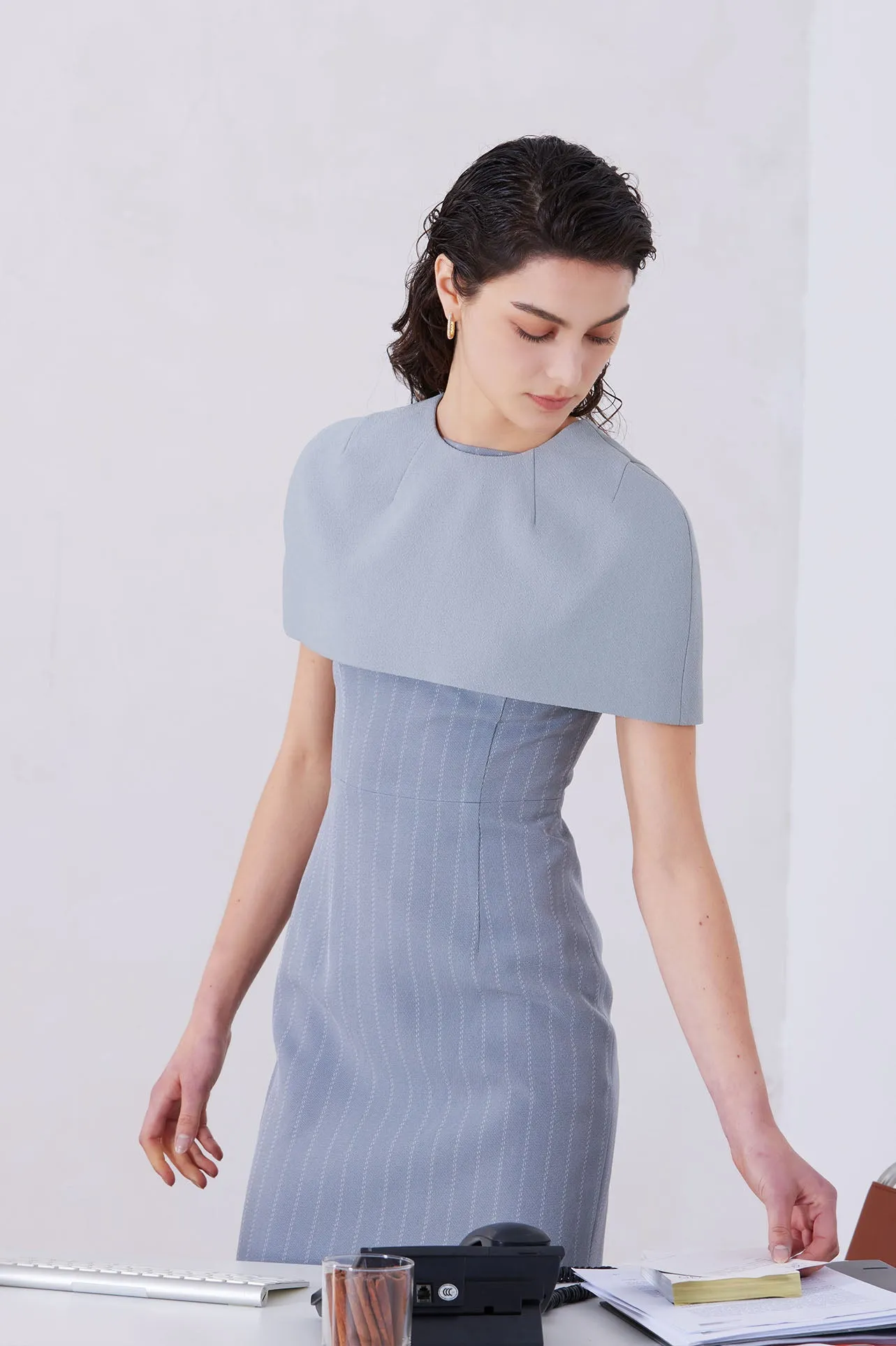 GREY STRIPED DRESS