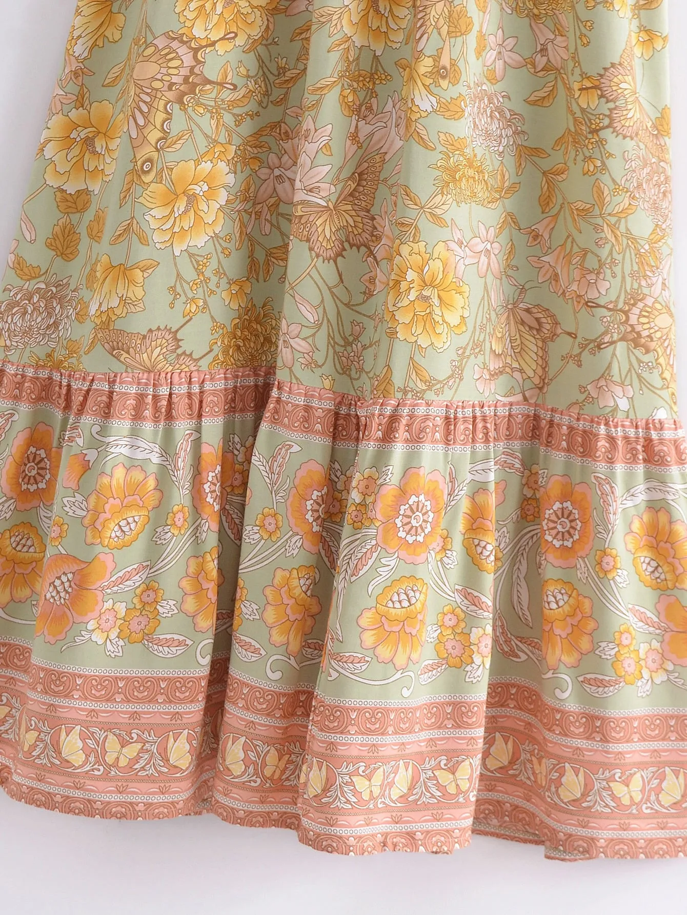 Gypsy Floral Print Maxi Dress