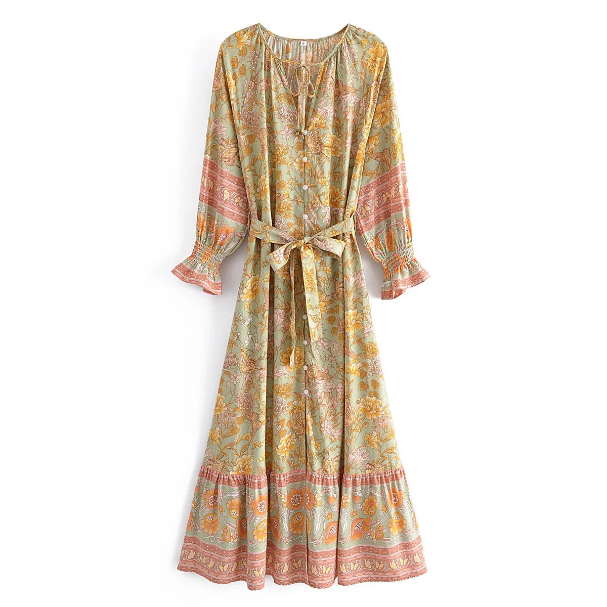 Gypsy Floral Print Maxi Dress