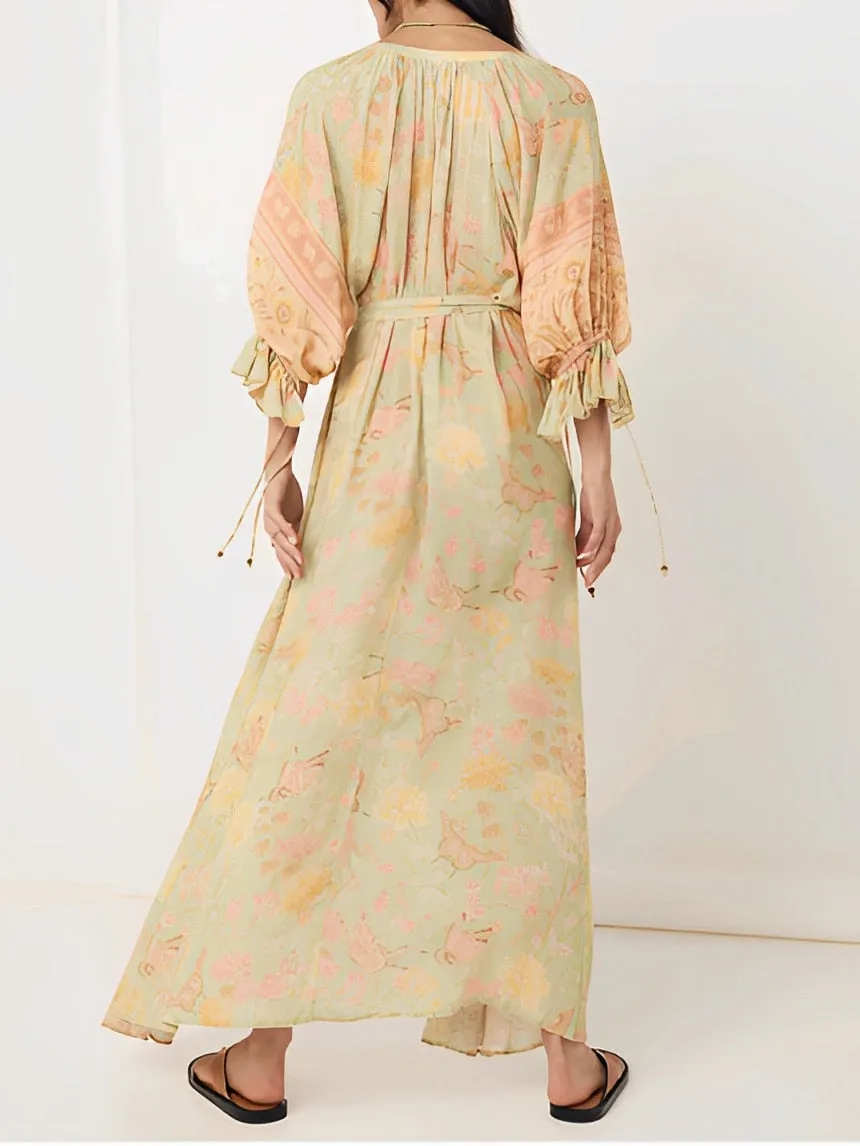Gypsy Floral Print Maxi Dress