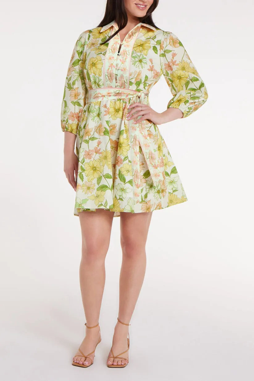 Halle Dress in Sights of Spring by Hermoza