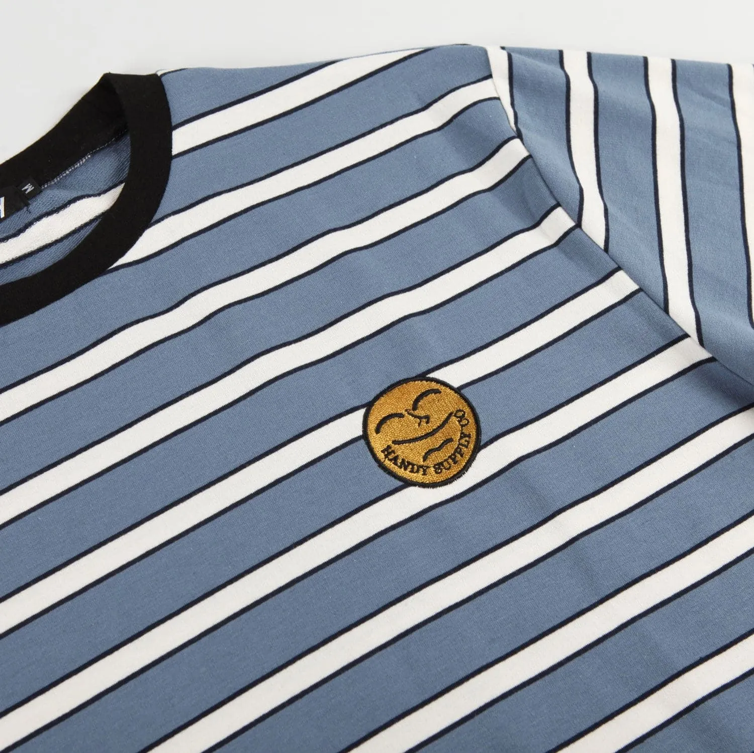 Handy 'Heavyweight Stripe' T-Shirt (Chalk Blue)