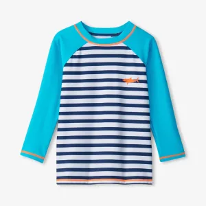Hatley Shark Stripes Long Sleeve Rash S24msk812
