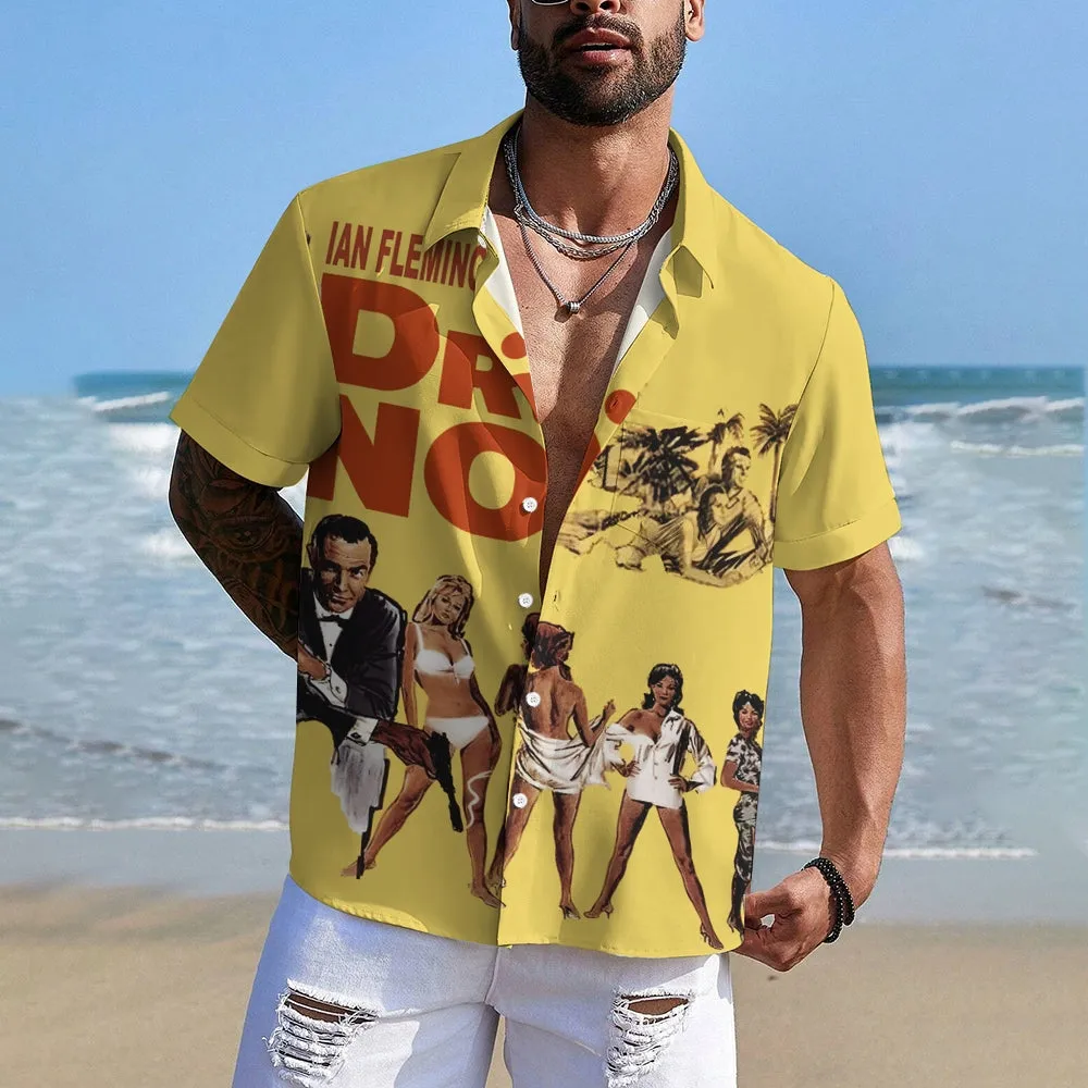 Hawaiian Character Casual Oversized Short Sleeve Shirt 2406001589