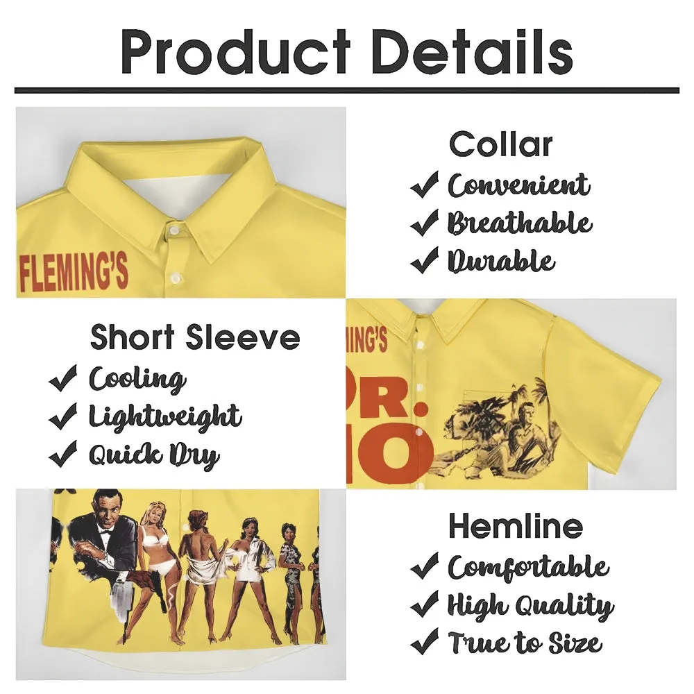 Hawaiian Character Casual Oversized Short Sleeve Shirt 2406001589