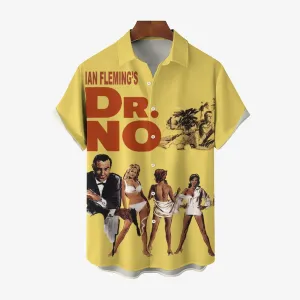 Hawaiian Character Casual Oversized Short Sleeve Shirt 2406001589