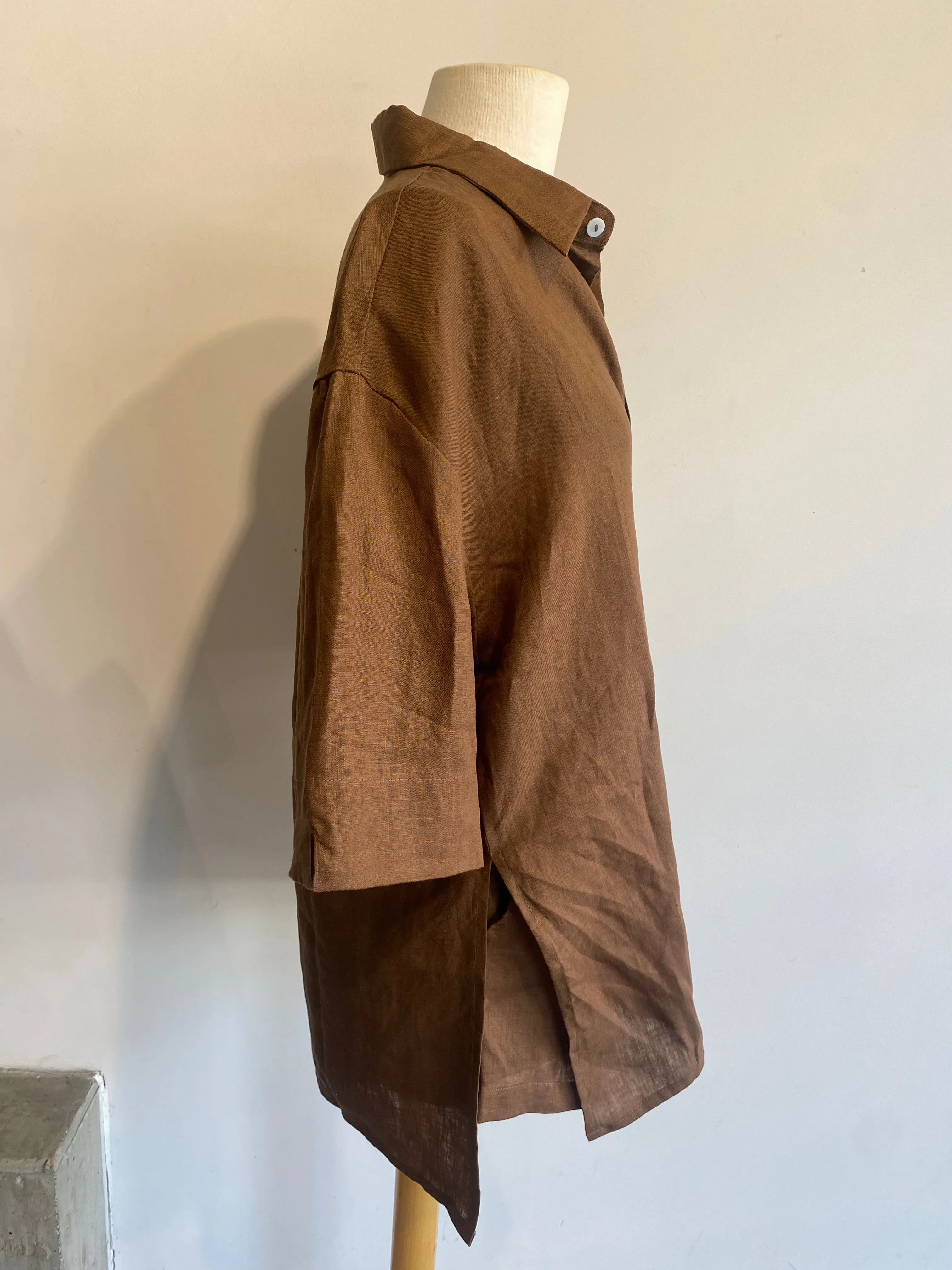 Here. - Linen Boyfriend Shirt
