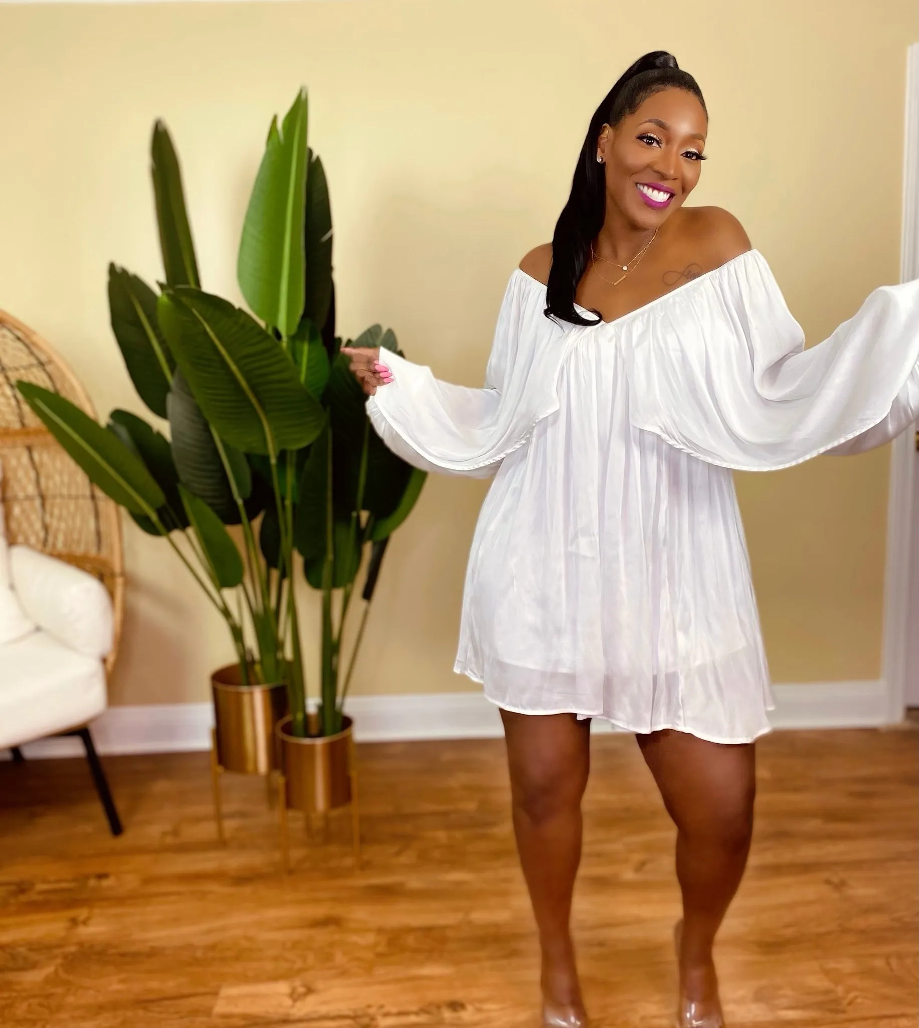 HIGH MAINTENANCE  DRESS (OFF-WHITE)