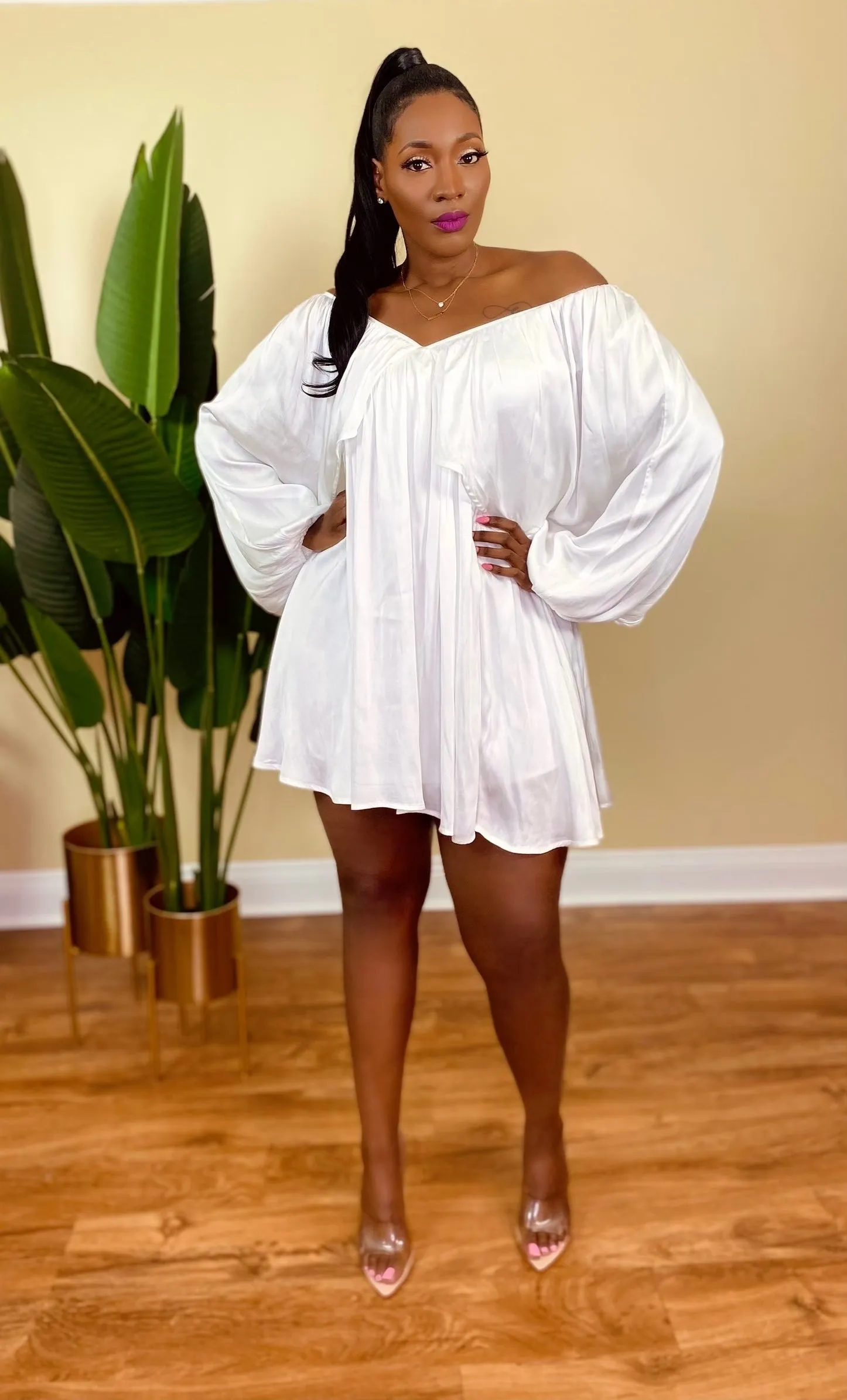 HIGH MAINTENANCE  DRESS (OFF-WHITE)