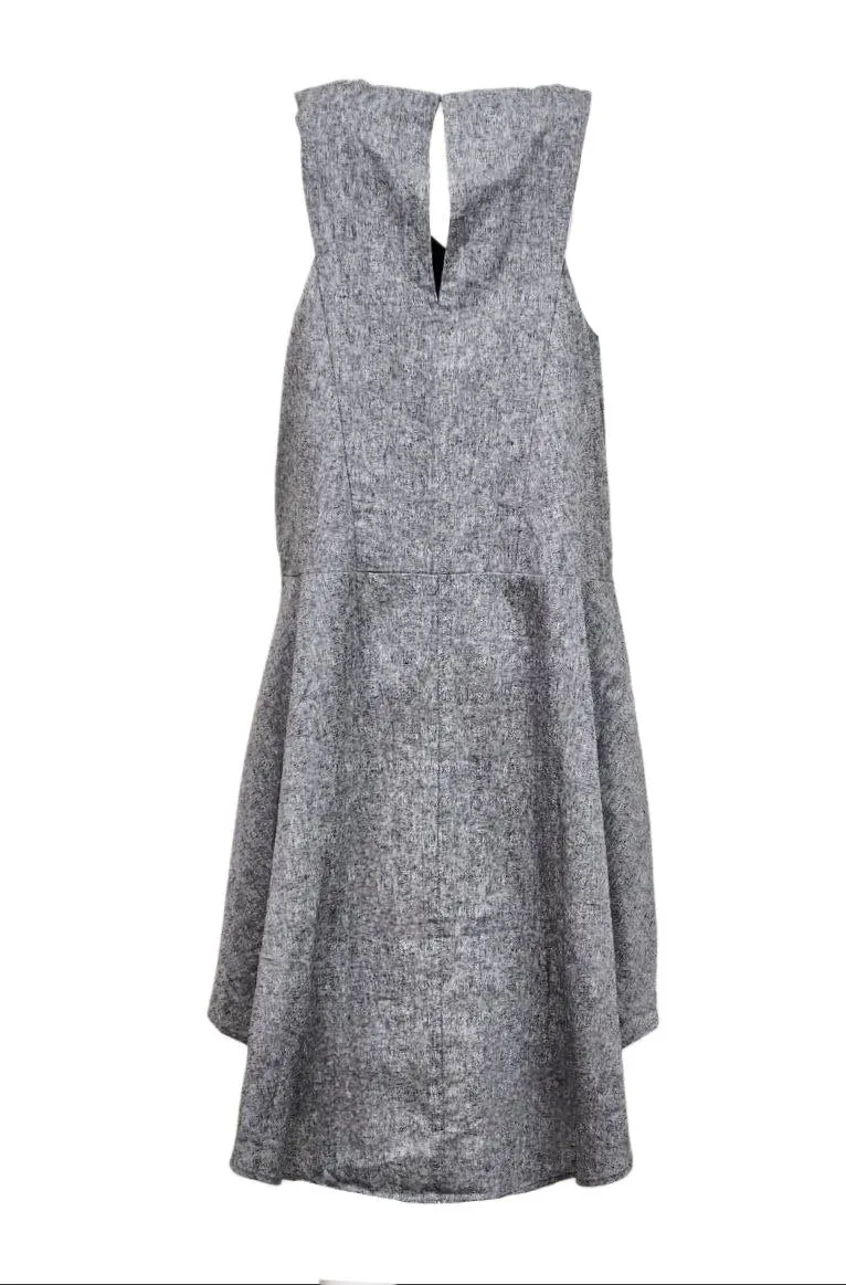HoodLamb Women's Black Pocket A-Line Hemp Dress 420 NWT