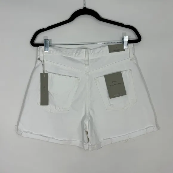 Hudson Women’s Size 28 White Willow Devon High Rise Denim Boyfriend Shorts NWT
