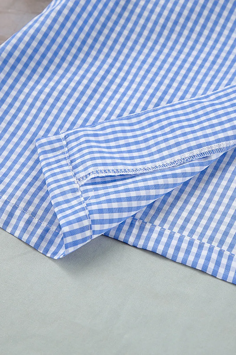 HUP1116 Checkered Top & Shorts Set
