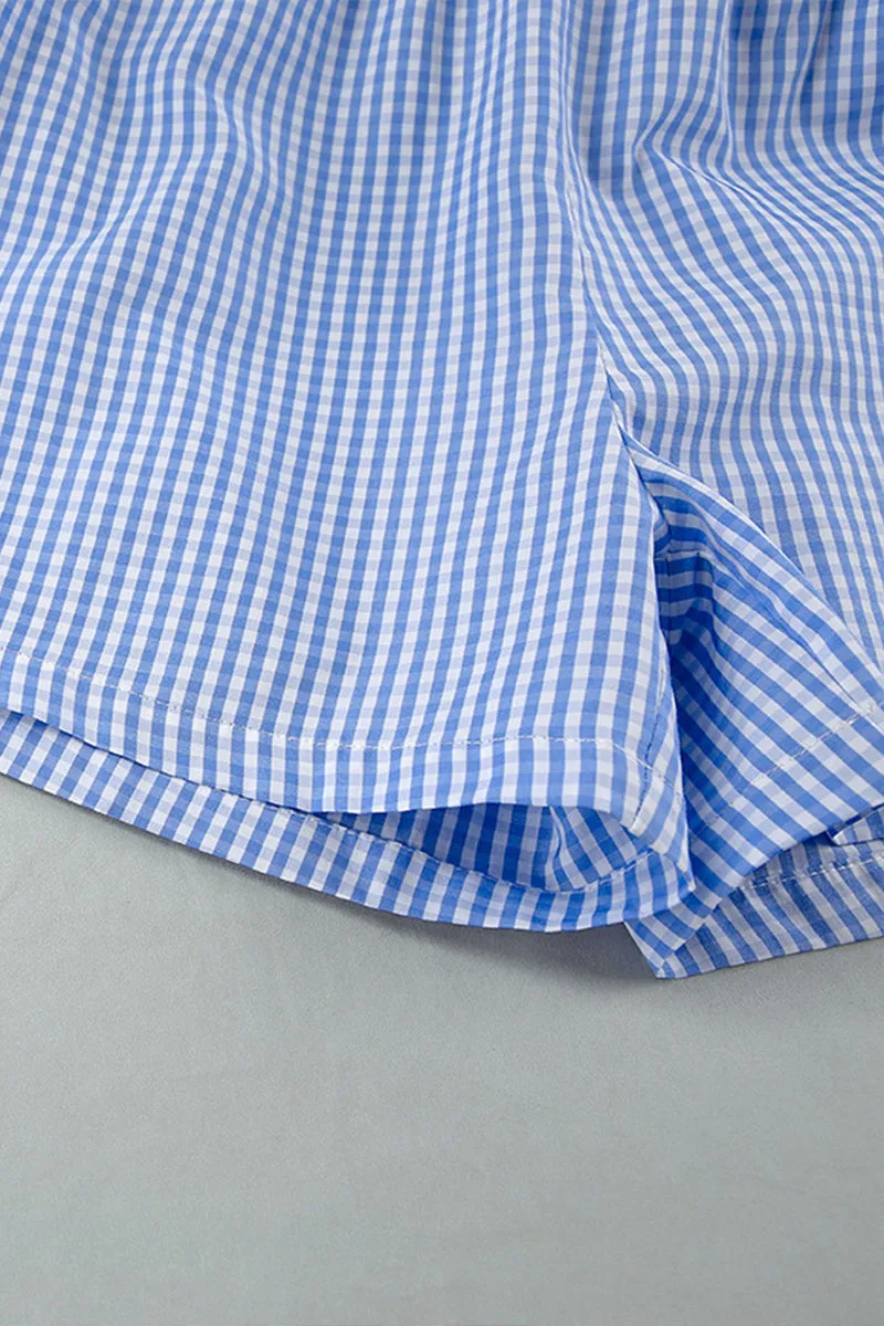 HUP1116 Checkered Top & Shorts Set