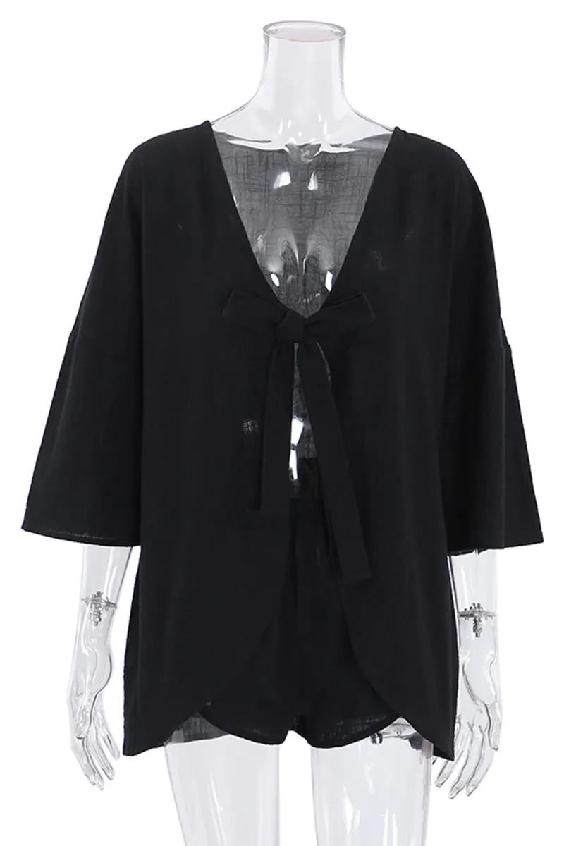 HUQ1030 Loose Top & Shorts Set