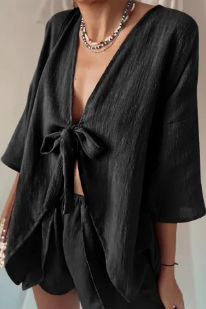 HUQ1030 Loose Top & Shorts Set